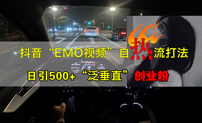 抖音EMO视频自热打法，日引500+“泛垂直”创业粉-网创之道