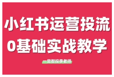小红书运营投流，小红书广告投放从0到1的实战课，学完即可开始投放-网创之道