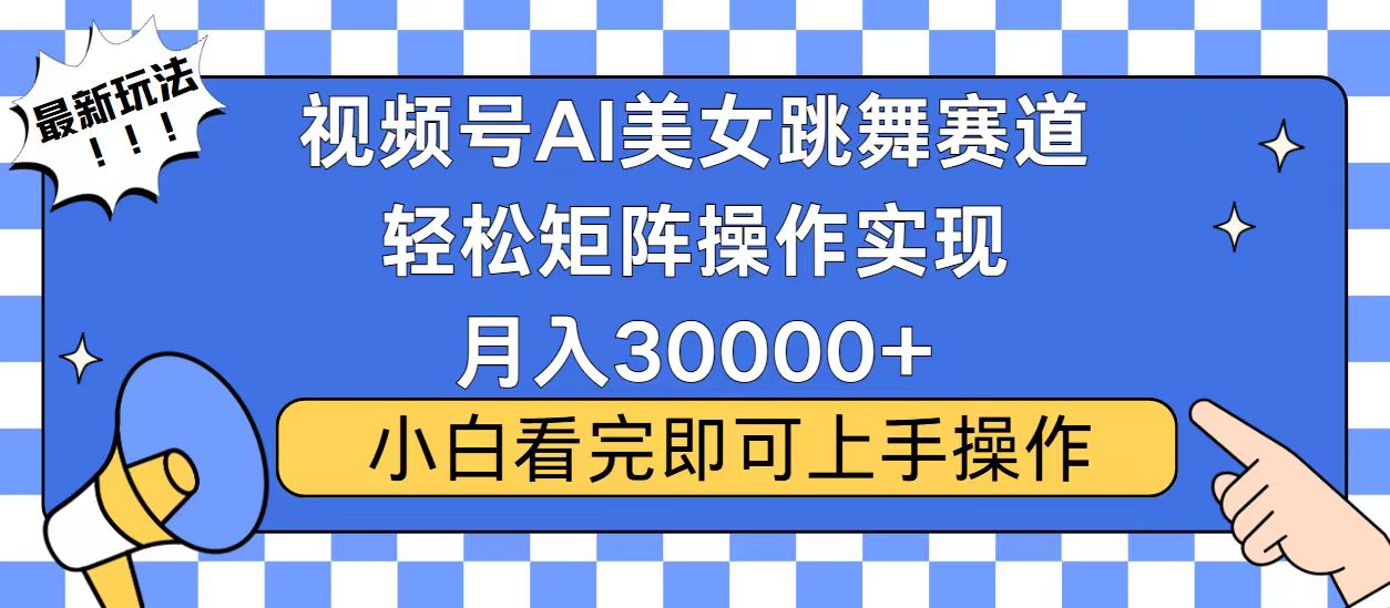 视频号蓝海赛道玩法，当天起号，拉爆流量收益，小白也能轻松月入30000+-网创之道