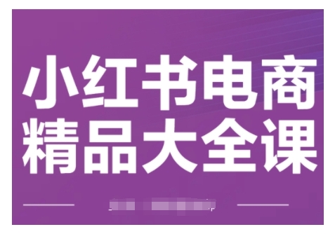 小红书电商精品大全课，快速掌握小红书运营技巧，实现精准引流与爆单目标，轻松玩转小红书电商-网创之道