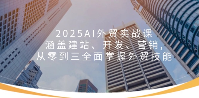 2025AI外贸实战课：涵盖建站、开发、营销, 从零到三全面掌握外贸技能-网创之道