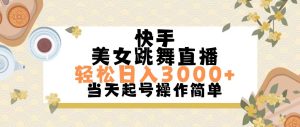 （11565期）快手美女跳舞直播，轻松日入3000+简单无脑-网创之道