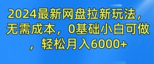 2024最新网盘拉新玩法,无需成本,0基础小白可做,轻松月入6000+【揭秘】-网创之道