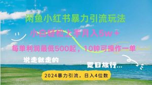 （11650期）2024暑假赚钱项目小红书咸鱼暴力引流，简单无脑操作，每单利润500+，…-网创之道