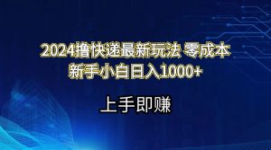 （11680期）2024撸快递最新玩法零成本新手小白日入1000+-网创之道