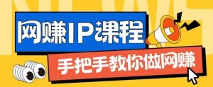 ip合伙人打造1.0，从0到1教你做网创，实现月入过万【揭秘】-网创之道