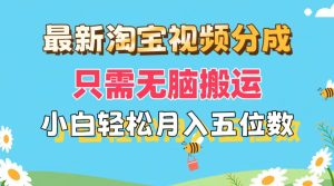 (11744期)最新淘宝视频分成,只需无脑搬运,小白也能轻松月入五位数,可矩阵批量…-网创之道