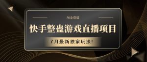 快手游戏整蛊直播项目 七月最新独家玩法-网创之道