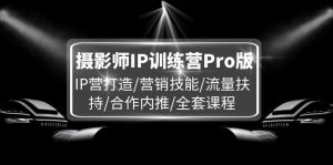 (11899期)摄影师IP训练营Pro版,IP营打造/营销技能/流量扶持/合作内推/全套课程-网创之道