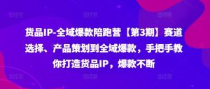 货品IP全域爆款陪跑营【第3期】赛道选择、产品策划到全域爆款，手把手教你打造货品IP，爆款不断-网创之道