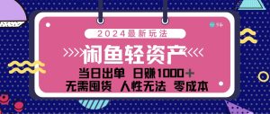 （12092期）闲鱼轻资产 日赚1000＋ 当日出单 0成本 利用人性玩法 不断复购-网创之道