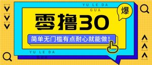 零撸30米的新玩法，简单无门槛，有点耐心就能做！-网创之道