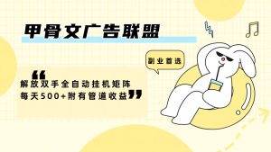 (12146期)甲骨文广告联盟解放双手全自动挂机矩阵每天500+附有管道收益-网创之道