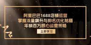 (12184期)阿里巴巴1688店铺运营,掌握流量飙升与排名优化秘籍 年销百万核心运营策略-网创之道