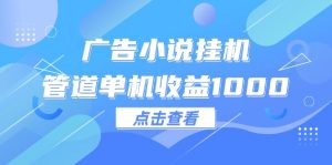 （12198期）广告小说挂机管道单机收益1000+-网创之道
