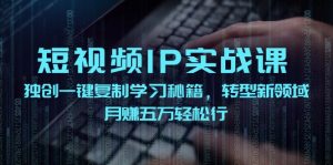 短视频IP实战课，独创一键复制学习秘籍，转战新领域，月赚五万轻松行-网创之道
