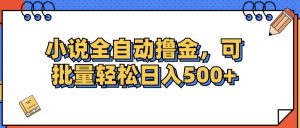 (12244期)小说全自动撸金,可批量日入500+-网创之道