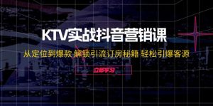KTV实战抖音营销课:从定位到爆款 解锁引流订房秘籍 轻松引爆客源-网创之道