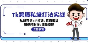 Tk跨境私域打法实战:私域营销/IP打造/直播带货/短视频制作/流量变现-网创之道