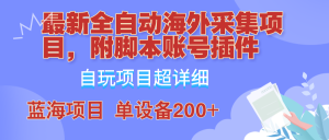 外面卖4980的全自动海外采集项目,带脚本账号插件保姆级教学,号称单日200+-网创之道
