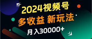 2024视频号多收益的新玩法,月入3w+,新手小白都能简单上手!-网创之道
