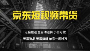 京东短视频达人带货，无脑搬运，无需选品，矩阵操作，单号一周过万-网创之道