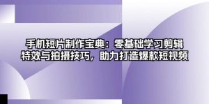 手机短片制作宝典：零基础学习剪辑、特效与拍摄技巧，助力打造爆款短视频-网创之道