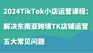2024TikTok小店运营课程：解决东南亚跨境TK店铺运营五大常见问题-网创之道