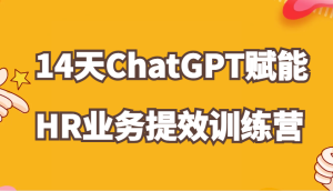 ChatGPT赋能HR业务提效14天训练营,从小白到应用高手在HR工作中灵活应用-网创之道