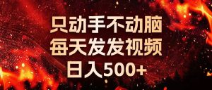 种草平台发短视频,只动手不动脑,每天发发视频,日入500+-网创之道