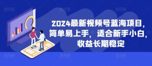 2024最新视频号蓝海项目,简单易上手,适合新手小白,收益长期稳定-网创之道