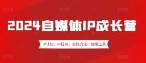 2024自媒体IP成长营，IP认知、IP技能、实践方法、使用工具、嘉宾分享等-网创之道