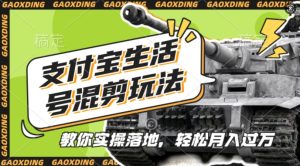 支付宝生活号军事赛道混剪玩法,纯原创视频,手把手教你实操落地,懒人必看-网创之道