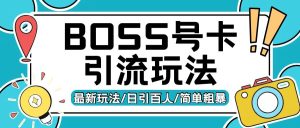Boss直聘流量卡引流变现玩法,日引200+创业粉-网创之道