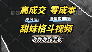 高成交零成本，售卖甜妹格斗视频，谁发谁火，加爆微信，收款收到手软-网创之道