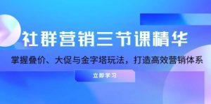 社群营销三节课精华:掌握叠价、大促与金字塔玩法,打造高效营销体系-网创之道