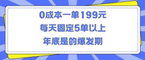 人人都需要的东西0成本一单199元每天固定5单以上年底是的爆发期-网创之道