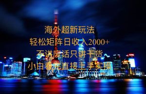 2025全新海外暴力玩法,操作简单,小白轻松上手-网创之道