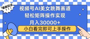 视频号蓝海赛道玩法，当天起号，拉爆流量收益，小白也能轻松月入30000+-网创之道