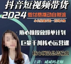 威威妈·短视频带货千川课，40节完整版，小白基础开始到大咖，微付费撬动自然流-网创之道