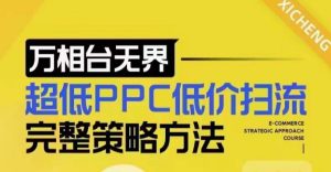 超低PPC低价扫流完整策略方法,最新低价扫流底层逻辑,万相台无界低价扫流实战流程方法-网创之道
