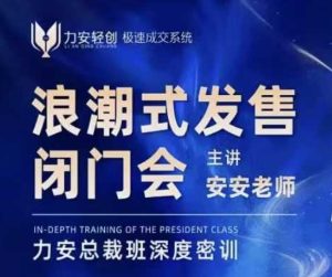力安深圳闭门会:浪潮式发售,手把手教你做批量搞定成交-网创之道