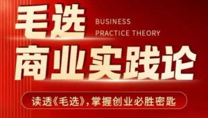 毛选商业实践论,读透《毛选》掌握创业必胜密匙-网创之道