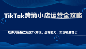 TikTok跨境小店运营全攻略：助你具备独立运营TK跨境小店的能力，实现销量增长！-网创之道