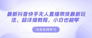 最新抖音快手无人直播带货玩法,超详细教程,小白也能学-网创之道