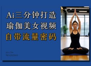 Ai3分钟打造瑜伽美女视频,自带流量密码-网创之道