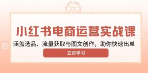小红书变现运营实战课,涵盖选品、流量获取与图文创作,助你快速出单-网创之道