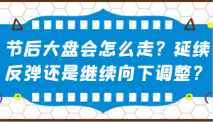 某公众号付费文章:节后大盘会怎么走?延续反弹还是继续向下调整?-网创之道