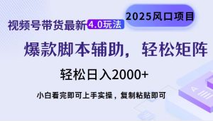 视频号带货最新4.0玩法,作品制作简单,当天起号,复制粘贴,轻松矩阵…-网创之道