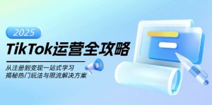 TikTok运营全攻略，从注册到变现一站式学习，揭秘热门玩法与限流解决方案-网创之道